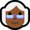 Old Woman - Medium Black emoji on Microsoft